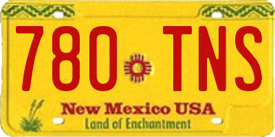 NM license plate 780TNS