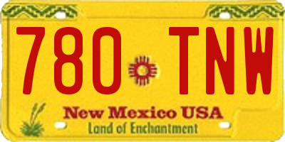 NM license plate 780TNW