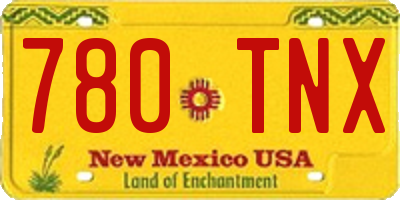 NM license plate 780TNX