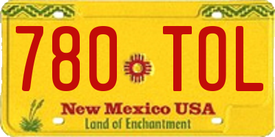 NM license plate 780TOL