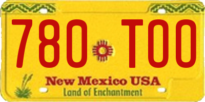 NM license plate 780TOO