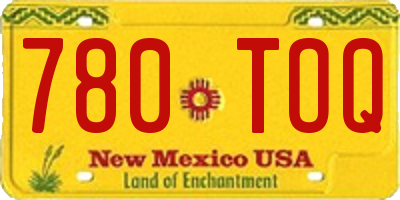 NM license plate 780TOQ