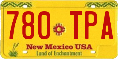 NM license plate 780TPA