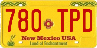NM license plate 780TPD