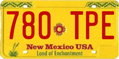 NM license plate 780TPE