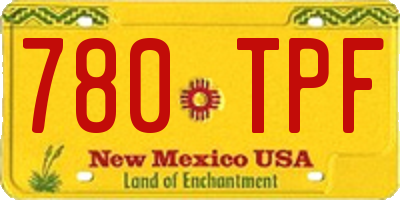 NM license plate 780TPF