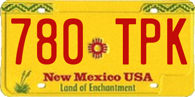 NM license plate 780TPK