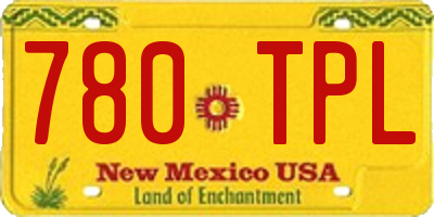NM license plate 780TPL