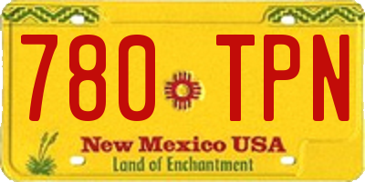NM license plate 780TPN