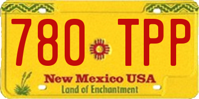 NM license plate 780TPP