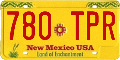 NM license plate 780TPR