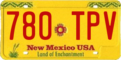 NM license plate 780TPV