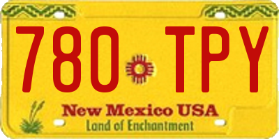NM license plate 780TPY