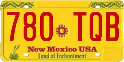 NM license plate 780TQB