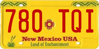NM license plate 780TQI