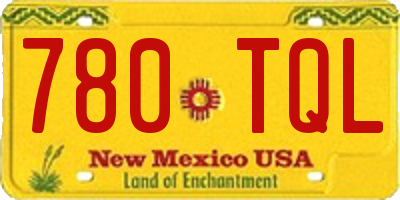NM license plate 780TQL