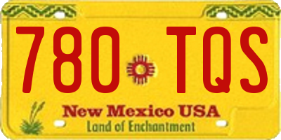 NM license plate 780TQS