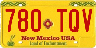 NM license plate 780TQV