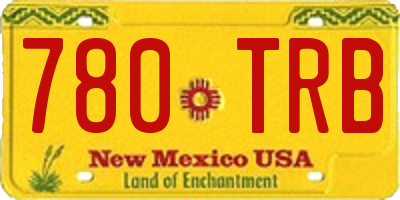 NM license plate 780TRB