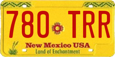 NM license plate 780TRR