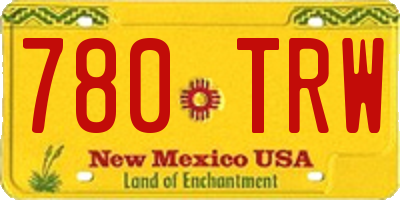 NM license plate 780TRW