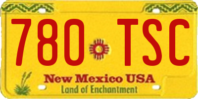 NM license plate 780TSC
