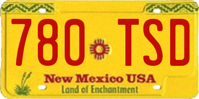 NM license plate 780TSD