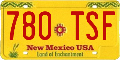 NM license plate 780TSF