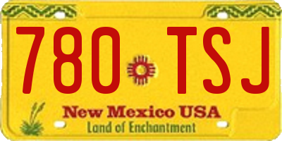 NM license plate 780TSJ
