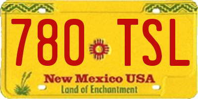 NM license plate 780TSL