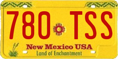 NM license plate 780TSS