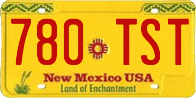 NM license plate 780TST