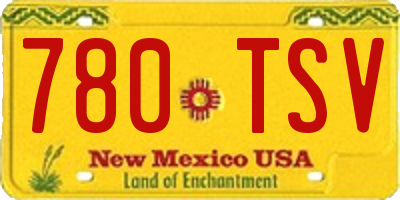 NM license plate 780TSV