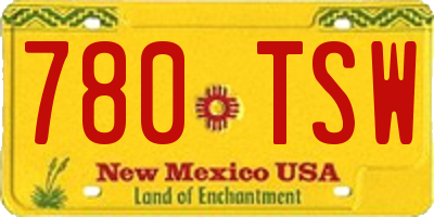 NM license plate 780TSW