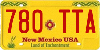 NM license plate 780TTA