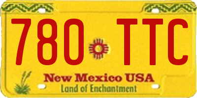 NM license plate 780TTC