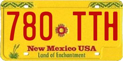 NM license plate 780TTH