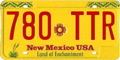 NM license plate 780TTR