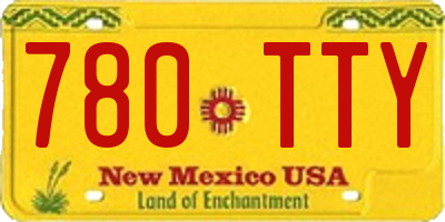 NM license plate 780TTY