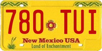 NM license plate 780TUI