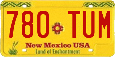 NM license plate 780TUM