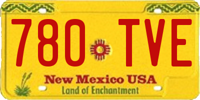 NM license plate 780TVE