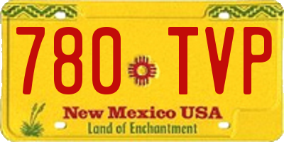 NM license plate 780TVP