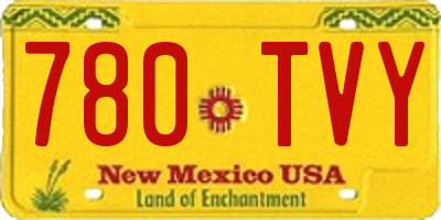 NM license plate 780TVY