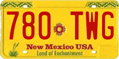 NM license plate 780TWG