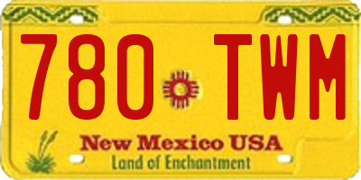 NM license plate 780TWM