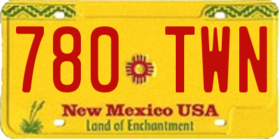 NM license plate 780TWN