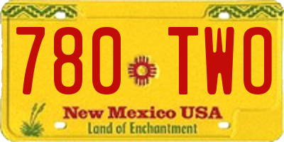 NM license plate 780TWO