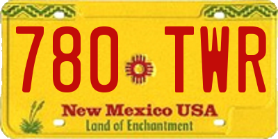 NM license plate 780TWR