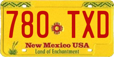 NM license plate 780TXD